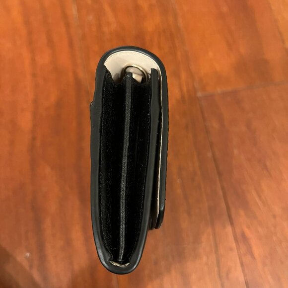 NWT Kate Spade Black Scallop Leather Wallet on Chain - Picture 5 of 11